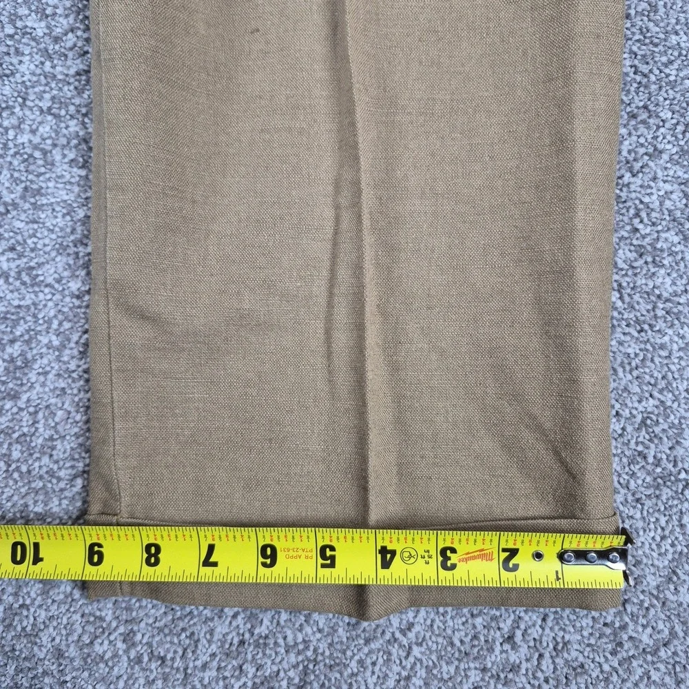 Dockers Pleated Pants Mens‎ 40x30 Brown Linen Cotton Relaxed Fit Cuffed
